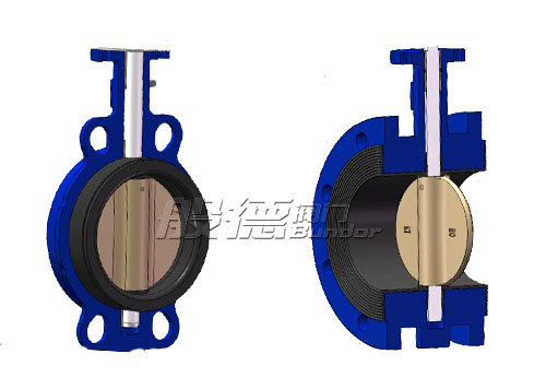 對夾蝶閥結構和法蘭蝶閥結構
